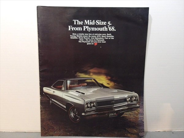 The Mid-Size 5. From Plymouth ’68 パンフレット 1960年代 当時物 クライスラー CHRYSLER プリマス 車 自動車 カタログ 雑貨拍卖