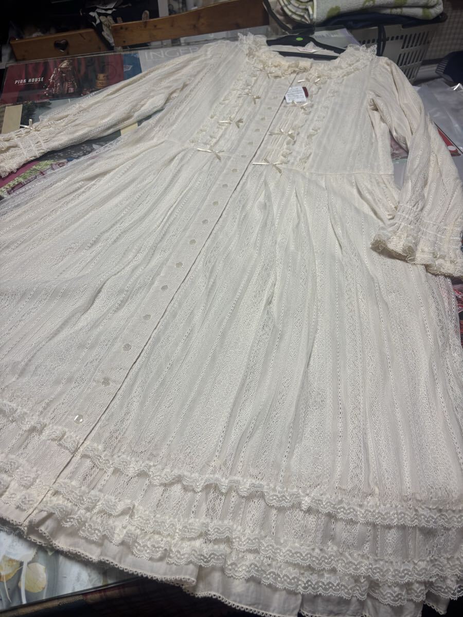 PH 新品未使用 総レースロングワンピース フリー 生成り系/ピンクハウス インゲボルグ カネコイサオ ワンダフルワールド拍卖