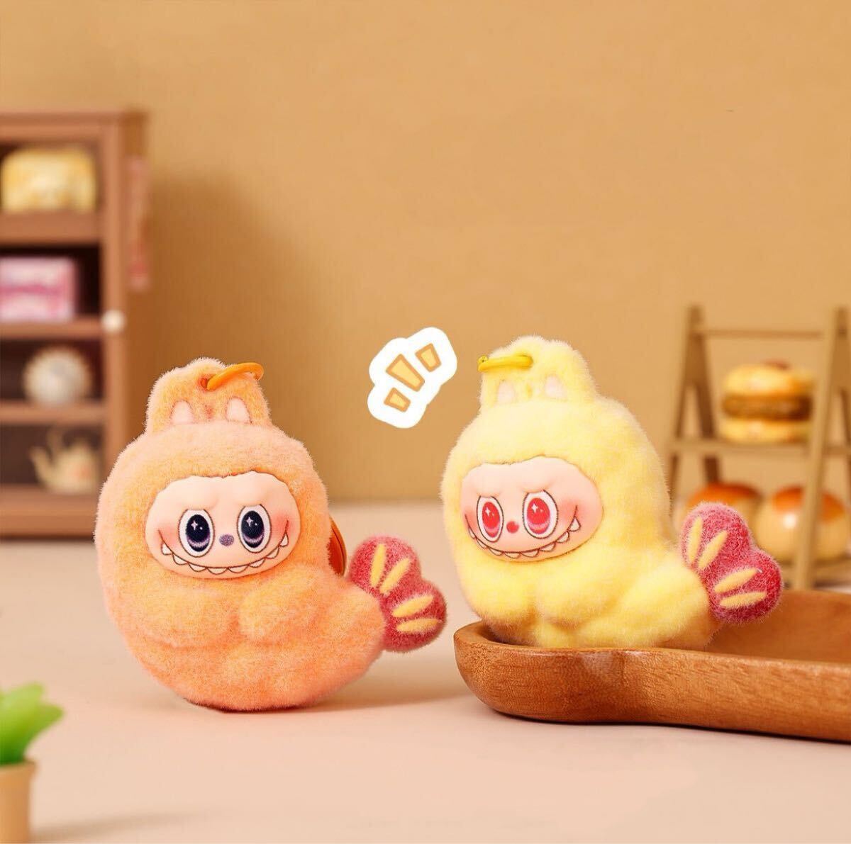 ラブブ エビフライ キーホルダー LABUBU えび天ぷらキーホルダー 2個セット エビフライ かわいいキーホルダー チャーム 拍卖