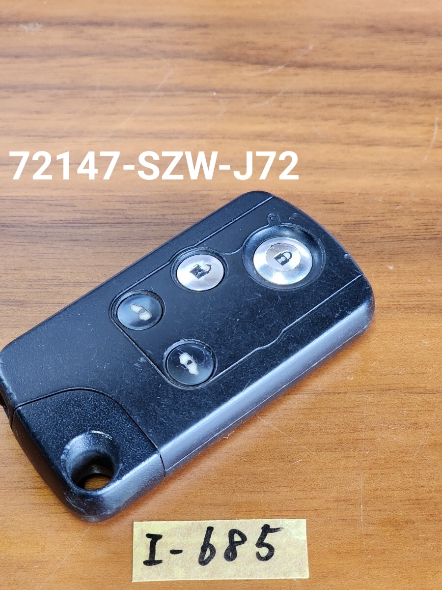 I-685 HONDA ホンダ純正 RK1 RK2 RK5 RK6 RK系 ステップワゴン 72147-SZW-J72 4ボタン スマートキー キーレス リモコン 追跡あり拍卖