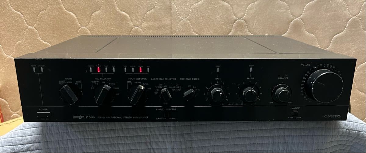 ONKYO オンキョー Integra P-306 プリメインアンプ 通電確認済 現状品拍卖