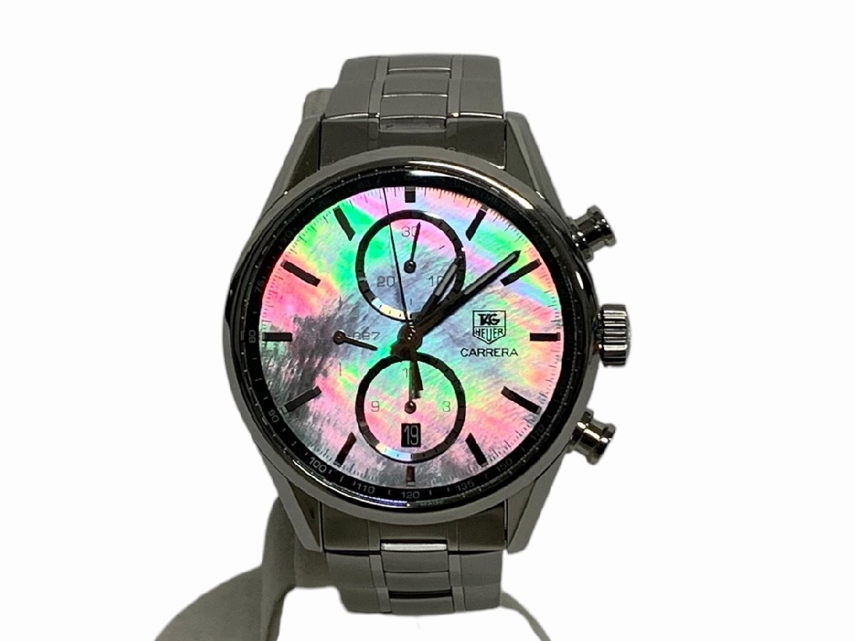 TAG Heuer / タグ・ホイヤー カレラ CARRERA CAR211D 自動巻き ステンレスベルト 400本限定 270/400 BLACK PEARL メンズ シェル文字盤拍卖