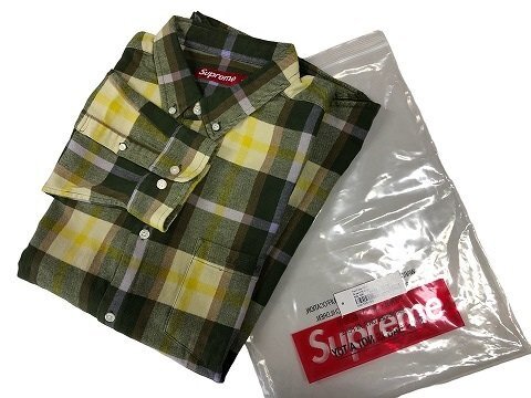 SUPREME / シュプリーム plaid flannel shirt メンズ サイズ : XL グリーン系拍卖