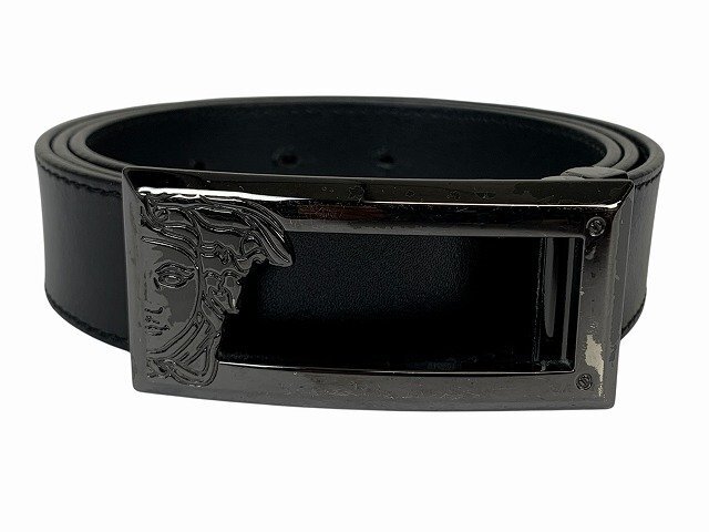 VERSACE / ヴェルサーチ ベルト メデューサバックル MADE IN ITALY 110/125 サイズ : 44 ブラック拍卖