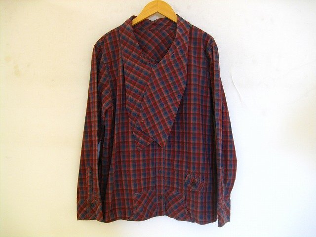 Cube Cube/キューブキューブ マツオインターナショナル シャツジャケット チェック柄 レディース サイズ : 38 レッド系拍卖