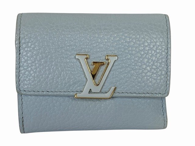 LOUIS VUITTON / ルイ・ヴィトン 折財布 ポルトフォイユ カプシーヌ XS トリヨンレザー M69061 レディース ブルーオランプ拍卖