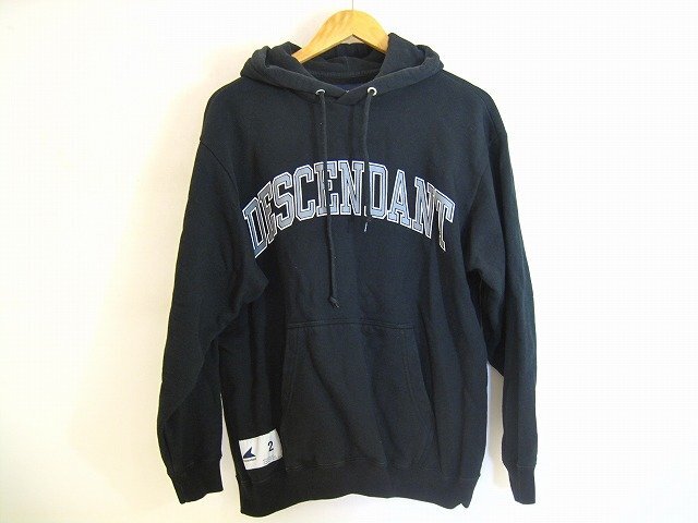 DESCENDANT/ディセンダント TEAM HOODED SWEAT SHIRT パーカー ロゴプリント メンズ サイズ : 2 ブラック拍卖
