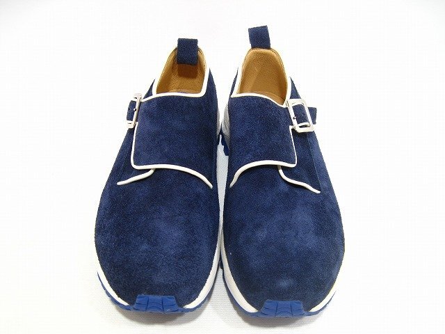 A RCOLLETTA DRONE/アルコレッタ パドローネ スウェードシューズ 日本製 made in JAPAN メンズ サイズ : 27~28cm ネイビー拍卖