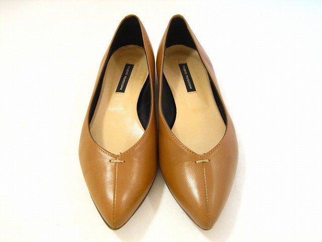 FABIO RUSCONI / ファビオ ルスコーニ フラットパンプス Vカット ペタンコ レディース サイズ : 34 ブラウン拍卖