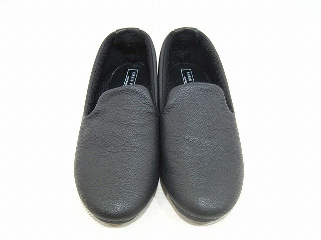 ERRIS VICTORIA/エリス ビクトリア レザーフラットシューズ スリッポン 革 レディース サイズ : 6 ブラック拍卖