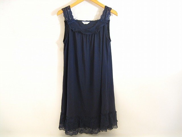 INGEBORG / インゲボルグ レースインナートップス チュニック レディース サイズ : 11 ワンピース ネイビー拍卖