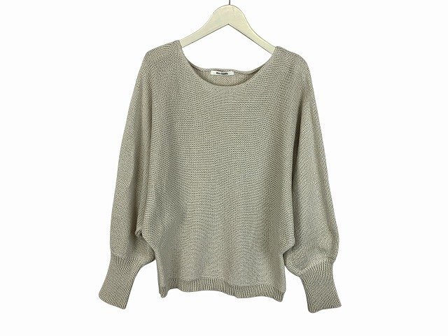 Whim Gazette / ウィム ガゼット ニット トップス ドルマン袖 レディース サイズ : F(フリー) ライトグレー拍卖