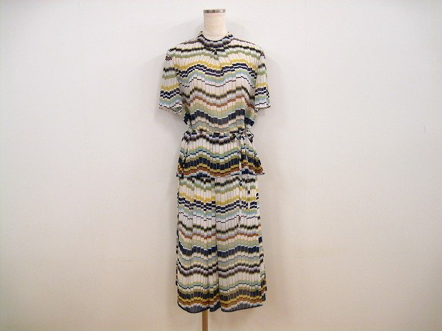 Rochas / ロシャス レリアン 上下セット ブラウス プリーツスカート 幾何学模様 レディース サイズ : 上 13 下 11拍卖