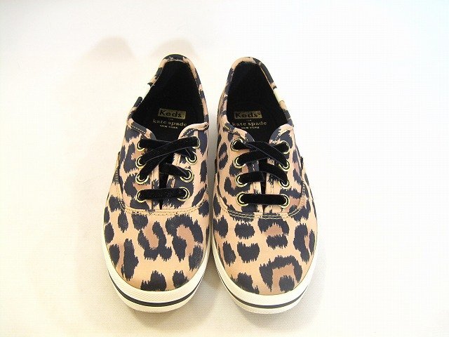 kate spade new york×keds/ケイトスペード ニューヨーク×ケッズ ヒョウ柄 スリッポン レディース サイズ : US7 スニーカー ブラウン拍卖