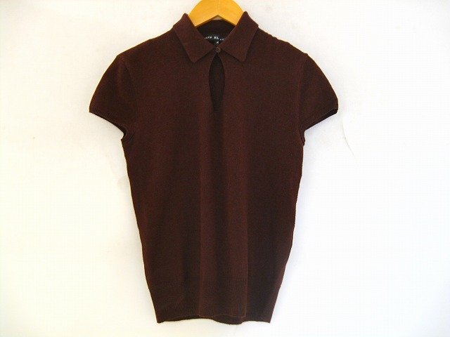 RALPH LAUREN / ラルフ・ローレン RL ニットカットソー 襟付き レディース サイズ : M ボルドー拍卖