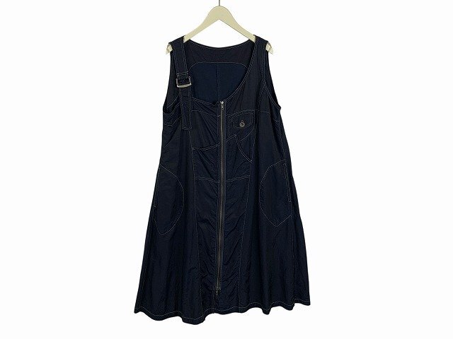 cube-cube キューブキューブ ジャンパースカート ロング丈 フロントジップ マツオインターナショナル レディース サイズ : 40 ネイビー拍卖