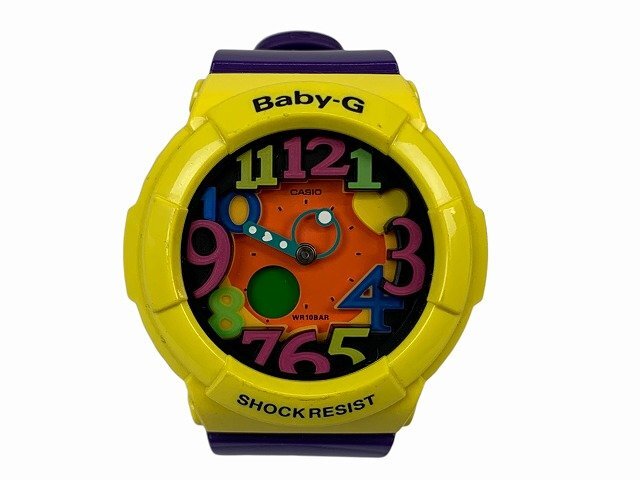 Baby-G / ベイビージー CASIO カシオ BGA-131 クォーツ クレイジーネオン ラバーベルト レディース 文字盤オレンジ拍卖
