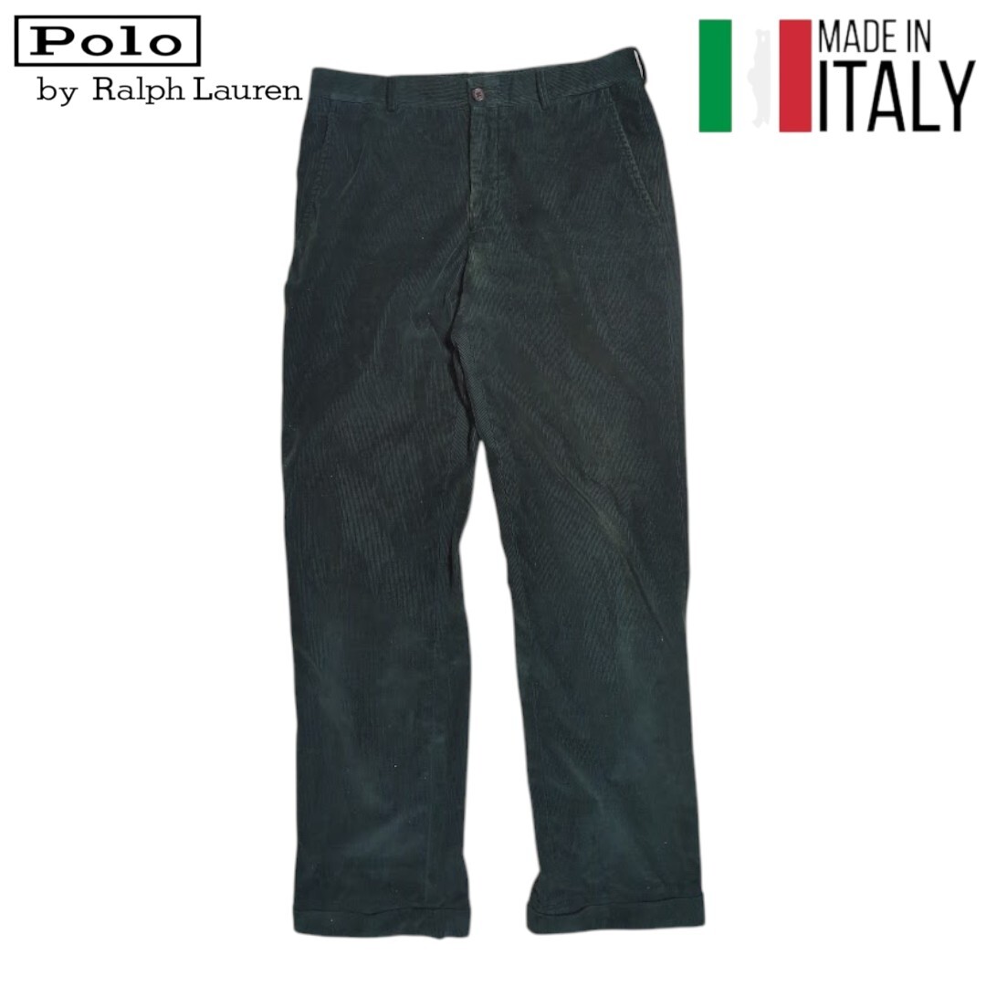 Polo by Ralph Lauren グリーン イタリア製 コーディロイパンツ ポロバイラルフローレン 拍卖