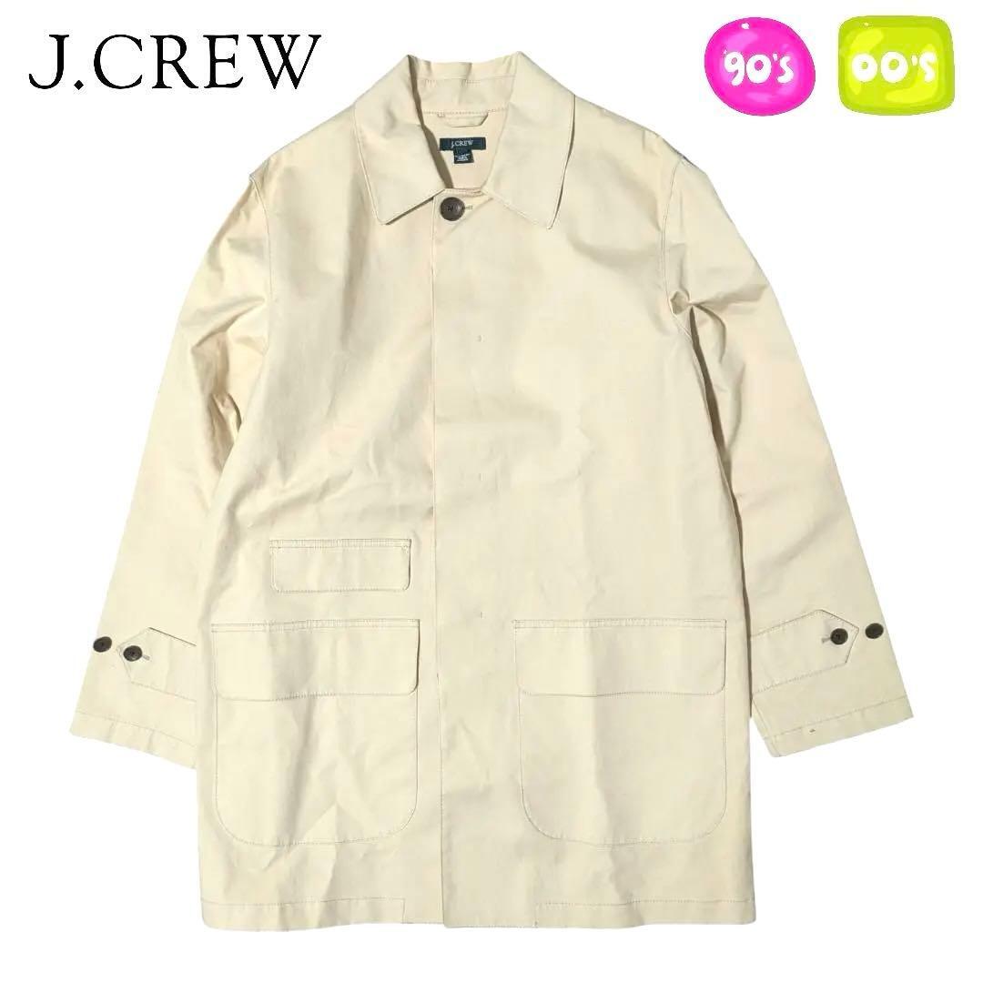90s 00s Vintage y2k J.CREW 緑タグ ベージュ コーティングコットン ステンカラーコート ジェイクルー 拍卖