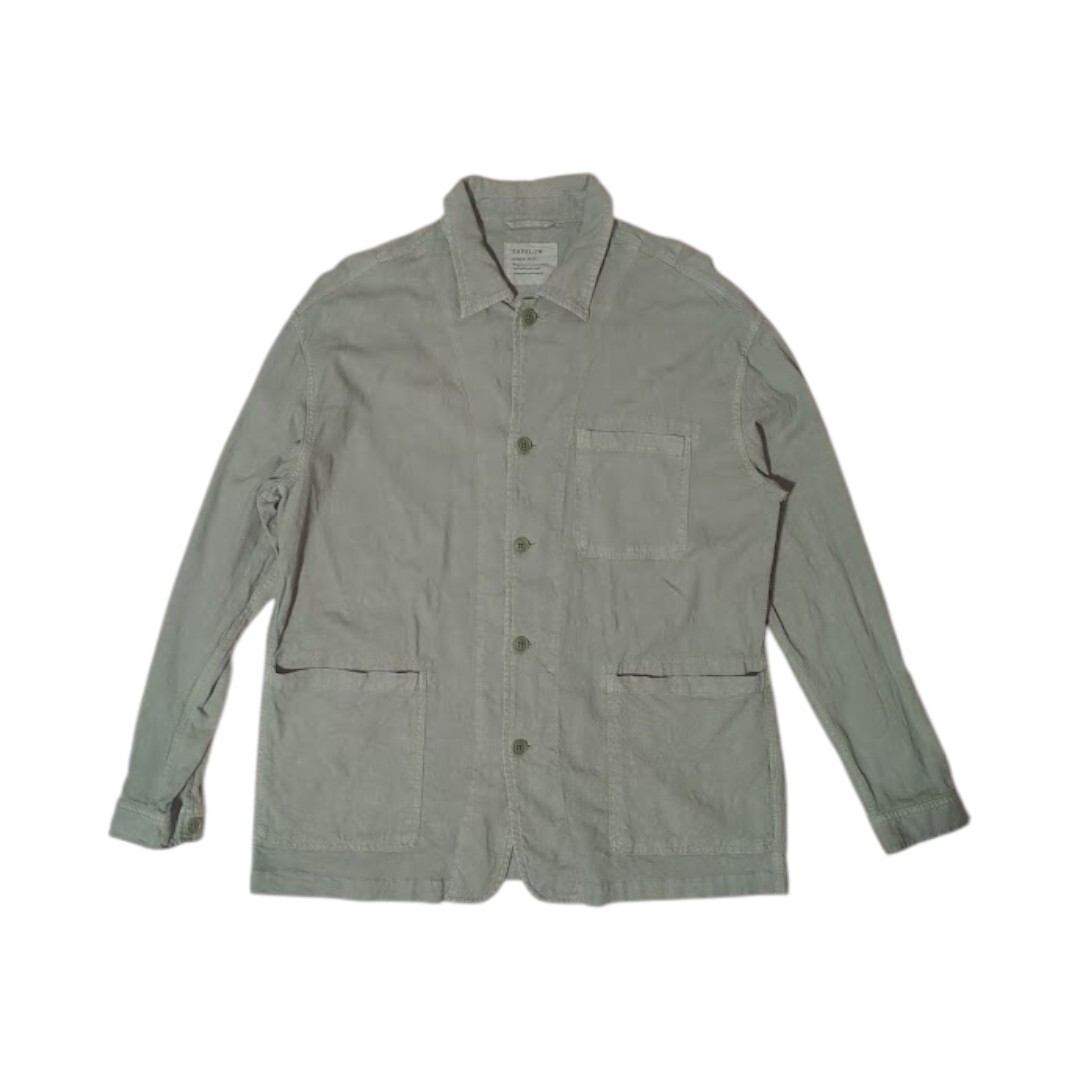 3 BAYFLOW カーキ オリーブ リネン カバーオール ジャケット ベイフロー 拍卖