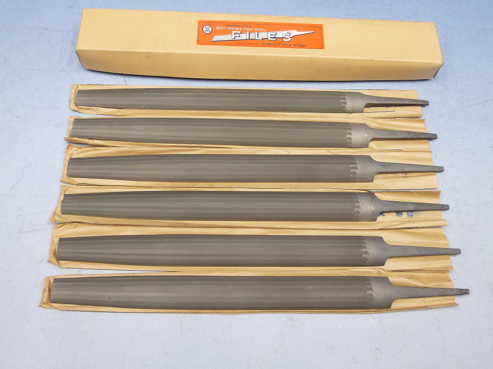 優良鉄工用ヤスリ 300mm 半丸 細目 6本 未使用 ①拍卖