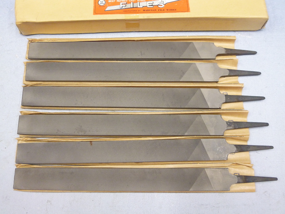 優良鉄工用ヤスリ 200mm 平 細目 6本 未使用 やすり拍卖