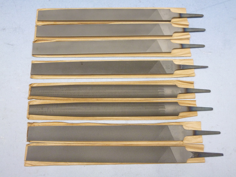 優良鉄工用ヤスリ 250mm ●平 中目 3本 ●平 油目 1本 ●半丸 中目 2本 ●平 荒目 2本 未使用 やすり拍卖