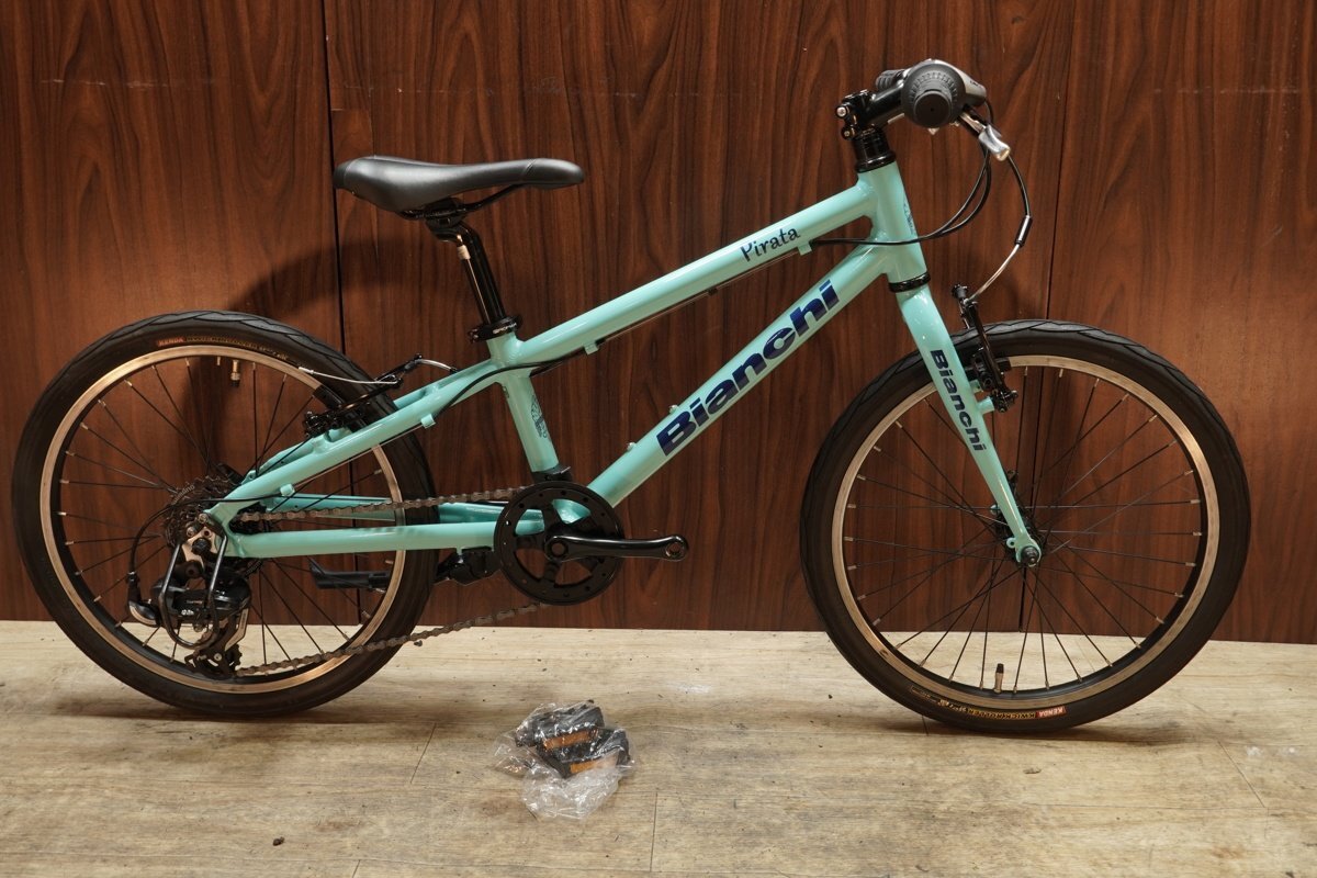 適応身長115~135cm前後■Bianchi PIRATA 20インチ 子供用 自転車 SHIMANO TOURNEY 1X7S 2020年モデル 美品拍卖