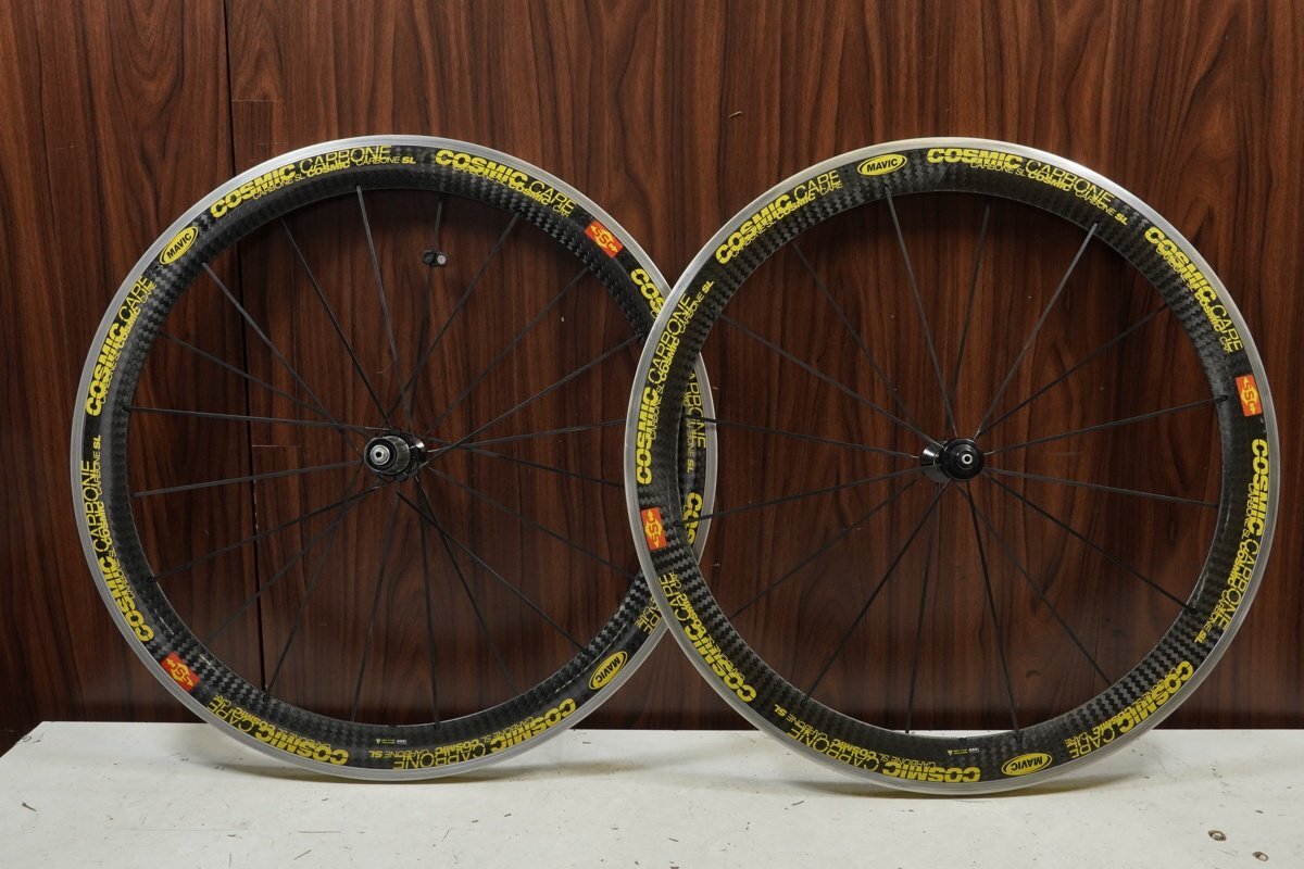 ○MAVIC マビック COSMIC CARBONE SL RIM シマノフリー 11/12s対応 クリンチャー カーボンハイブリッドリム ホイールセット 美品拍卖