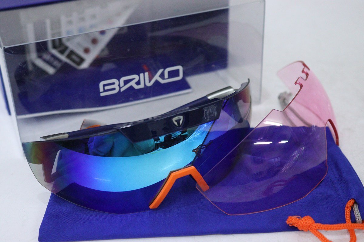 ★BRIKO ブリコ LIPARI サングラス スペアレンズ付属 美品拍卖
