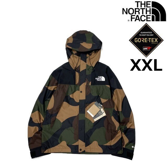 売切り【正規新品】THE NORTH FACE◆GORE-TEX MOUNTAIN JACKET マウンテンジャケット US限定 ジップインジップ(XXL)黒 迷彩 180915-225拍卖