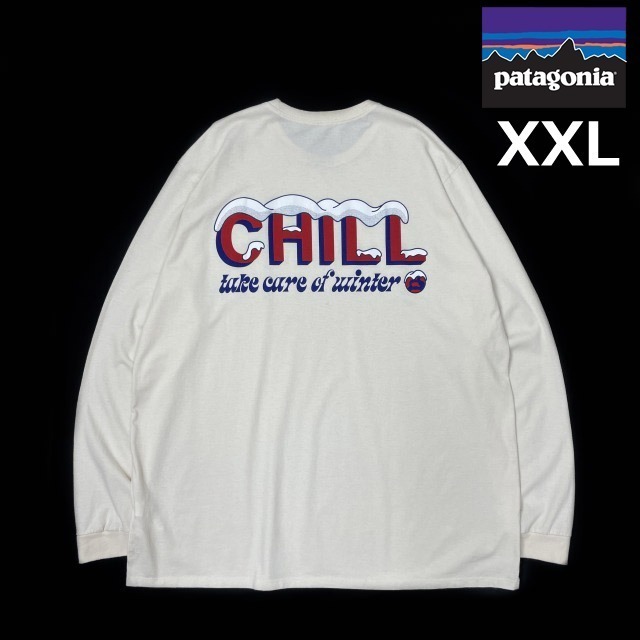 売切り【正規新品】patagonia パタゴニア L/S CHILL RESPONSIBILI-TEE Tシャツ ロンT US購入 バックプリント(XXL)アイボリー190124-4366-B拍卖