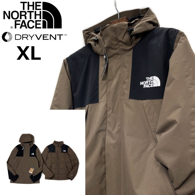 売切り【正規新品】THE NORTH FACE BANDON TRICLIMATE JACKET◆マウンテンパーカー×ダウン US限定 3way 撥水 DRYVENT(XL)茶 190122-175拍卖