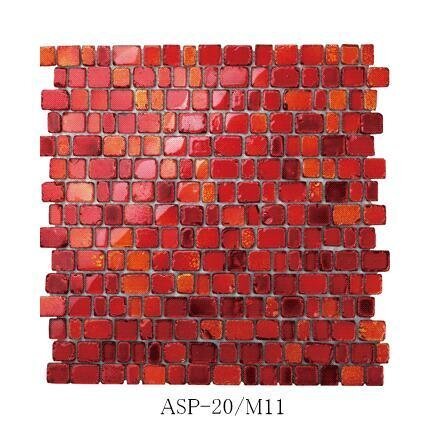 101702z5 【3箱セット】倉庫保管品 マリスト レッド系 モザイクタイル アスペリータ ASP-20/M17 DIY おしゃれ 壁 キッチン 洗面台 お3下拍卖