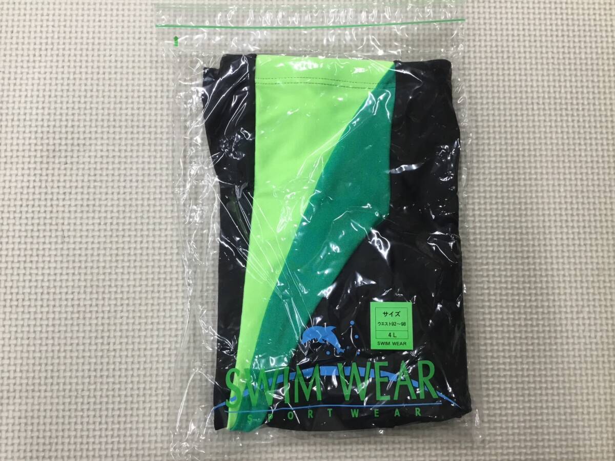 (O)S860 新品【SWIM WEAR】男子 スクールスイミングウェア サイズ 4L/黒x緑x薄緑/メンズ/ボーイズ/水着/小学校/中学校/高校/一般/大きい拍卖