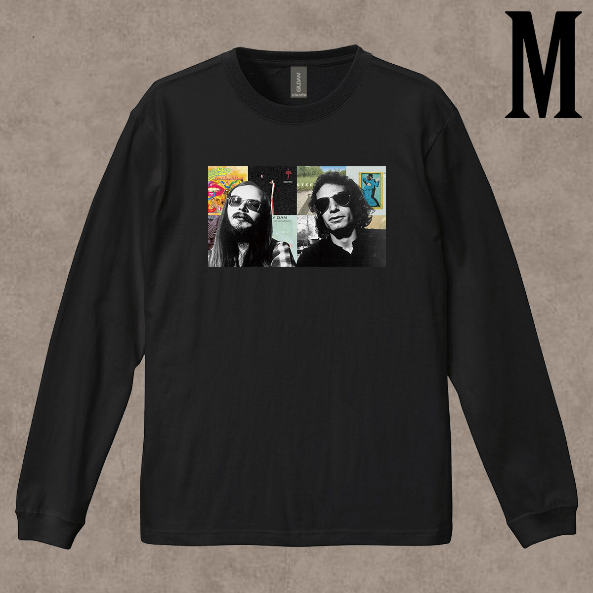スティーリー ダン Steely Dan 柄 フォトプリント リブ付き 長袖 Tシャツ ロンT Tシャツ バンドT ロックT 6.0oz コットン100%拍卖