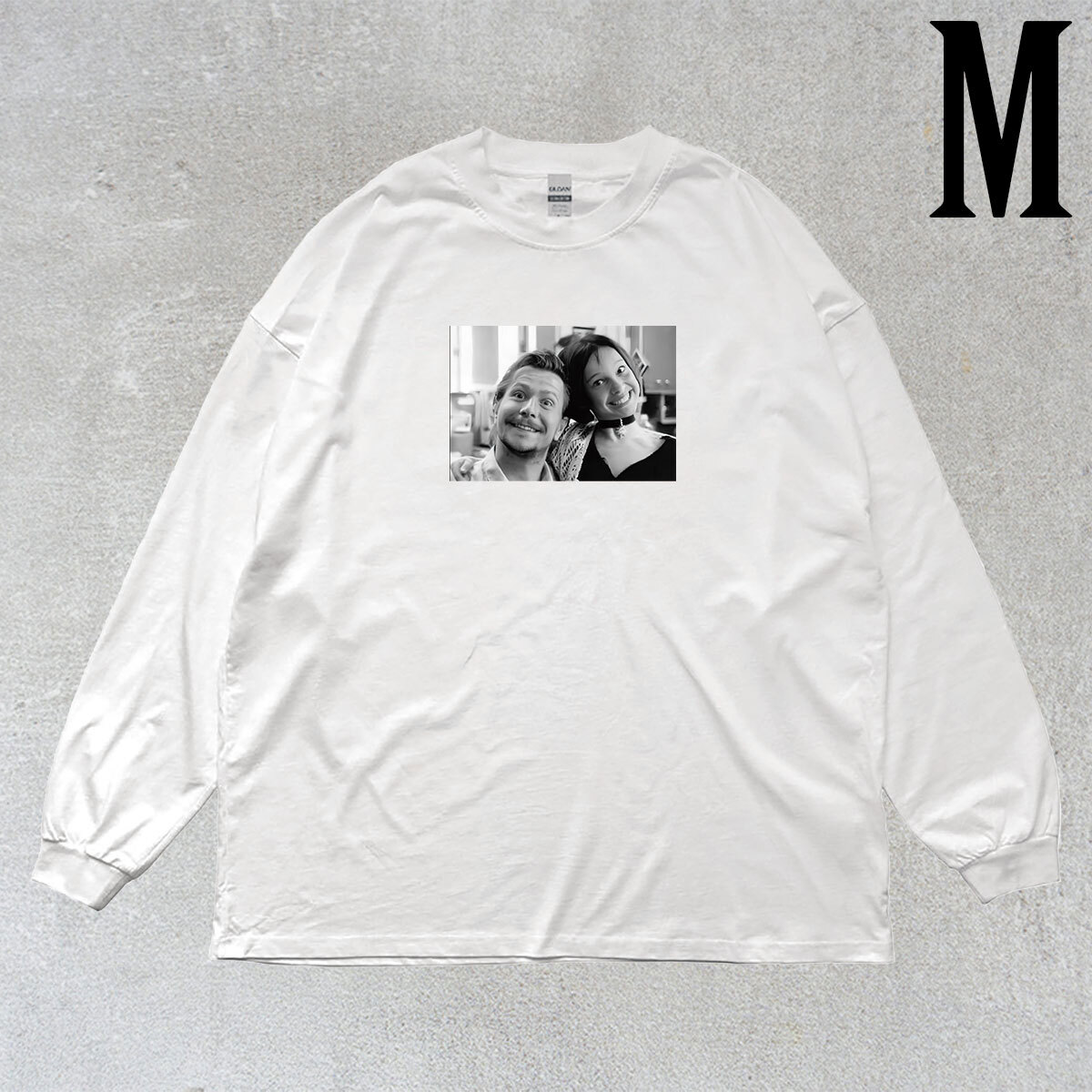 『 映画 LEON 』マチルダ ノーマン オフショット 柄 フォトプリント リブ付き 長袖 Tシャツ ロンT Tシャツ 6.0oz コットン100% M拍卖