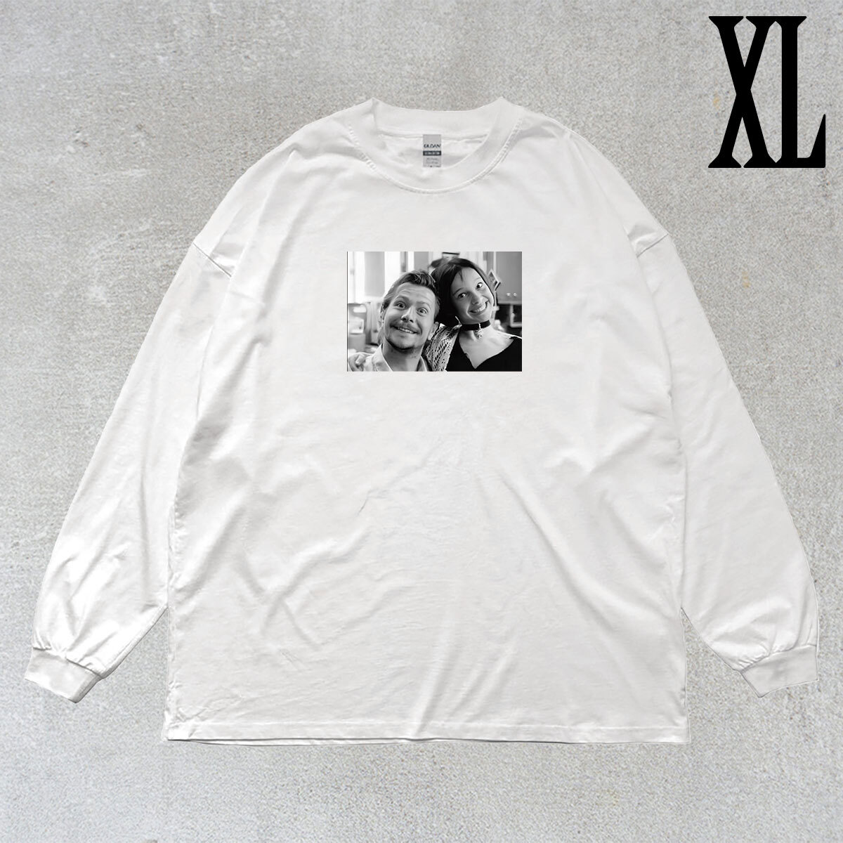 『 映画 LEON 』マチルダ ノーマン オフショット 柄 フォトプリント リブ付き 長袖 Tシャツ ロンT Tシャツ 6.0oz コットン100% XL拍卖