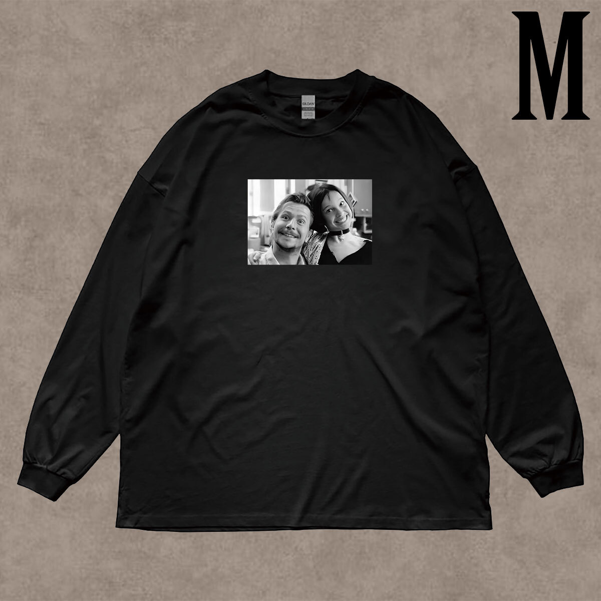 『 映画 LEON 』マチルダ ノーマン オフショット 柄 フォトプリント リブ付き 長袖 Tシャツ ロンT Tシャツ 6.0oz コットン100% M拍卖