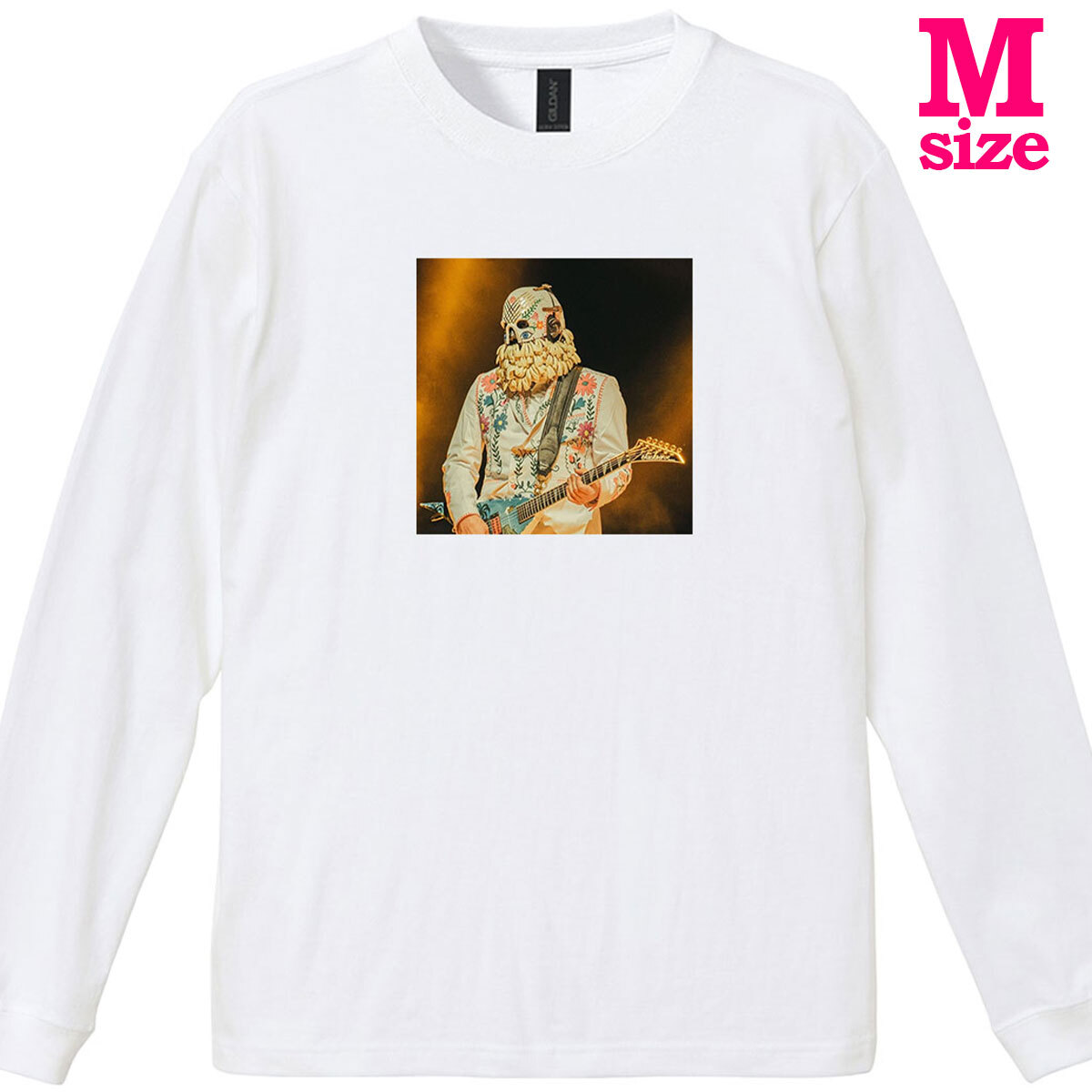 ウェス ボーランド 柄 フォトプリント リブ付き 長袖 Tシャツ ロンT リンプ ビズキット LIMP BIZKIT 6.0oz コットン100% ユニセックス M拍卖