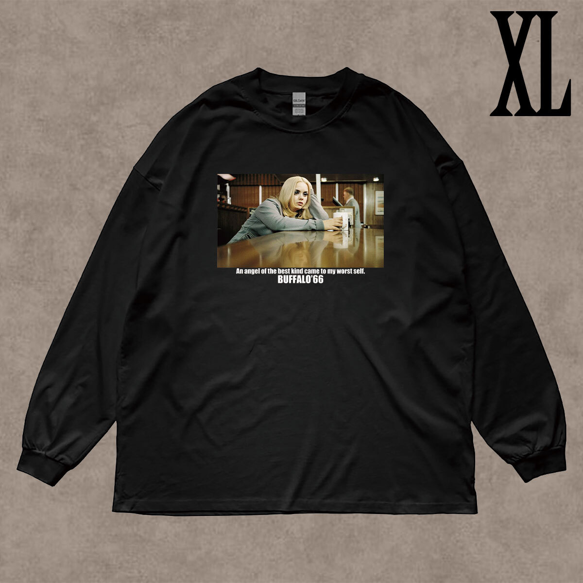 バッファロー '66 BUFFALO 柄 フォトプリント リブ付き 長袖 Tシャツ ロンT ヴィンセント・ギャロ 6.0oz コットン100% ユニセックス XL拍卖