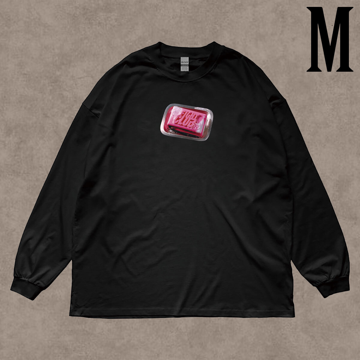 ファイト・クラブ Fight Club 柄 フォトプリント リブ付き 長袖 Tシャツ ロンT キレイめ カジュアル 6.0oz コットン100% ユニセックス M拍卖