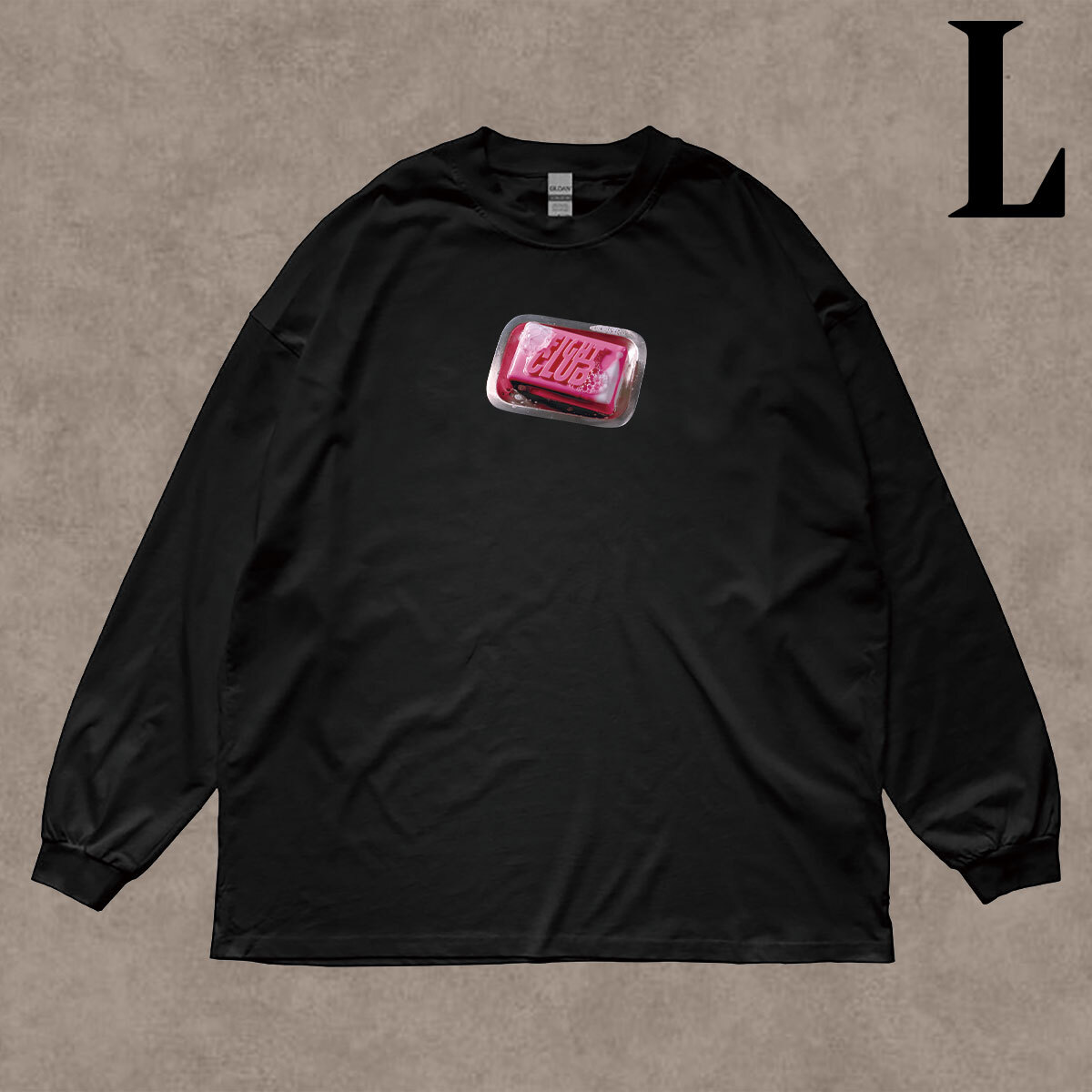 ファイト・クラブ Fight Club 柄 フォトプリント リブ付き 長袖 Tシャツ ロンT キレイめ カジュアル 6.0oz コットン100% ユニセックス L拍卖