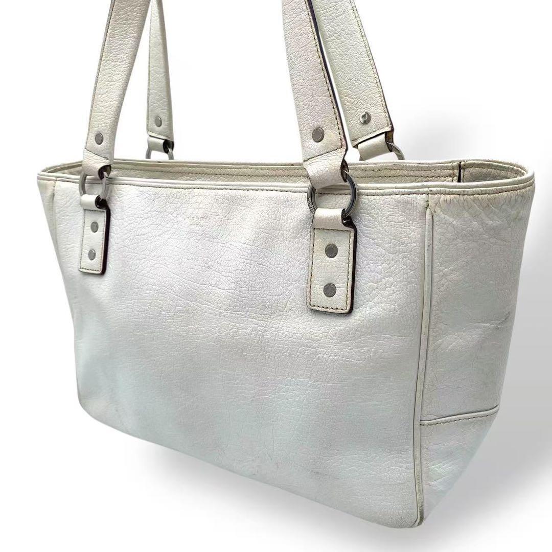 kate spade ケイトスペード ショルダーバッグ トートバッグ 肩掛け レザー ホワイト拍卖