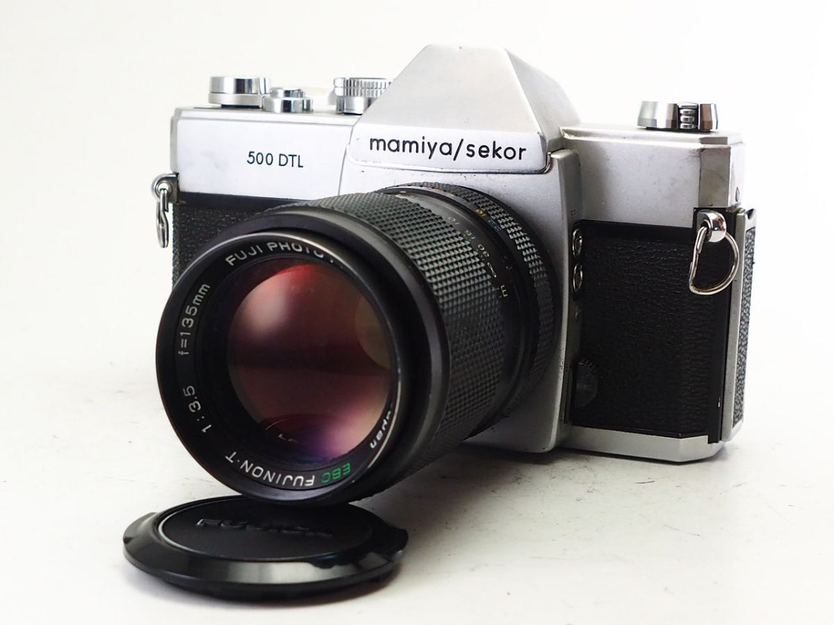 ★訳あり大特価★ マミヤ MAMIYA SEKOR 500 DTL ボディ FUJI EBC FUJINON T 135mm F3.5 レンズセット ★シャッターOK! E0377拍卖