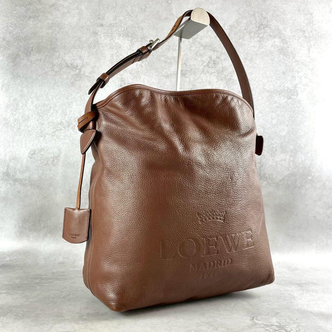 【美品】LOEWE ロエベ ヘリテージ ショルダーバッグ トートバッグ ハンドバッグ レザー ブラウン系拍卖