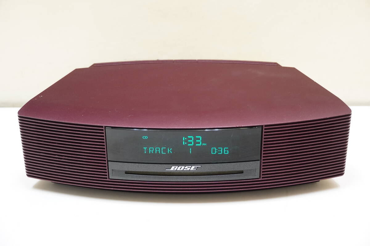 ●BOSE●ボーズ WAVE music system3 リモコン付●ワインレッド・ウェーブミュージックシステム●音出し確認済み・中古品!拍卖