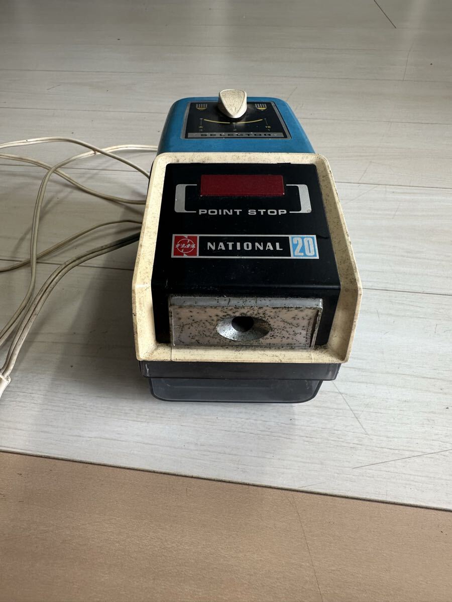 昭和レトロ ナショナル 鉛筆削り kp-20 電動鉛筆削り 当時物 レトロ 電動シャープナー 文房具拍卖