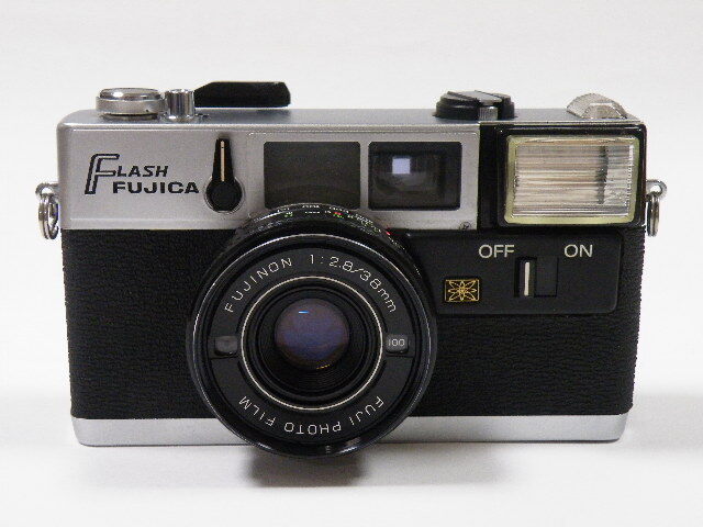 ◎ FLASH FUJICA フラッシュ フジカ 38mm F2.8 シルバー フィルムカメラ コンパクトカメラ 1976年製拍卖