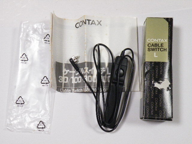 ◎ CONTAX CABLE SWITCH L-100 コンタックス 純正 ケーブルスイッチ レリーズ 説明書付拍卖